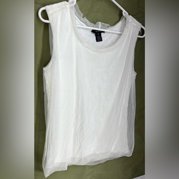 Pink Tartan White Tank Top - Picture 2 of 6